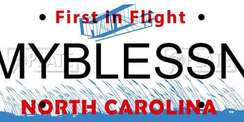 MYBLESSN North Carolina License Plate