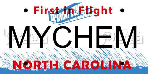 MYCHEM North Carolina License Plate