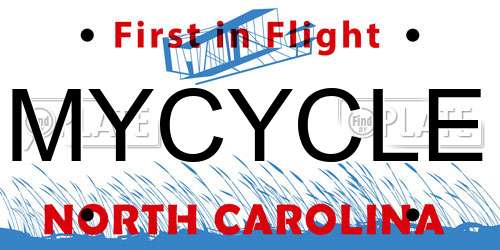 MYCYCLE North Carolina License Plate