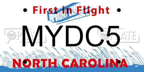 MYDC5 North Carolina License Plate
