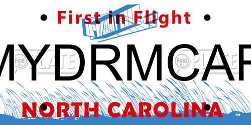 MYDRMCAR North Carolina License Plate