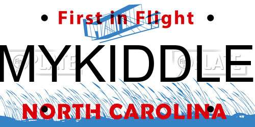 MYKIDDLE North Carolina License Plate
