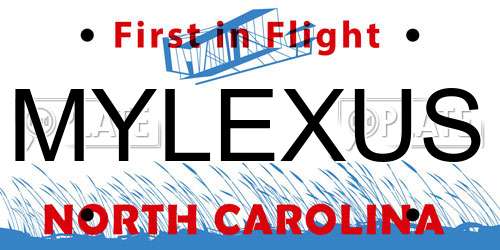 MYLEXUS North Carolina License Plate