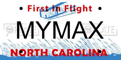 MYMAX North Carolina License Plate