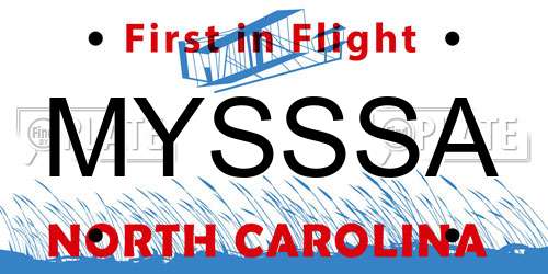 MYSSSA North Carolina License Plate