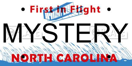 MYSTERY North Carolina License Plate