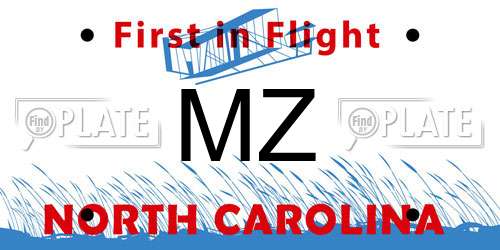 MZ North Carolina License Plate
