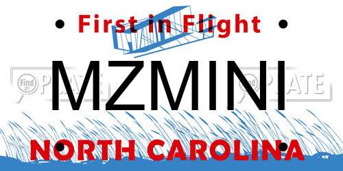 MZMINI North Carolina License Plate