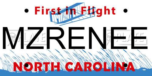 MZRENEE North Carolina License Plate