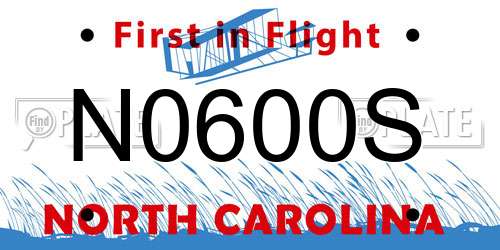 N0600S North Carolina License Plate