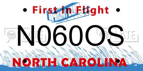 N060OS North Carolina License Plate