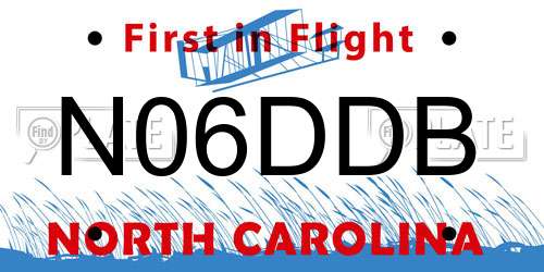 N06DDB North Carolina License Plate