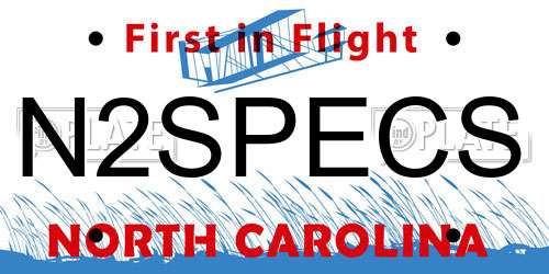 N2SPECS North Carolina License Plate