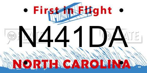 N441DA North Carolina License Plate