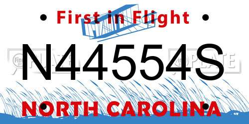 N44554S North Carolina License Plate