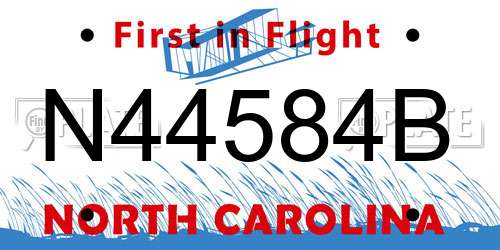 N44584B North Carolina License Plate