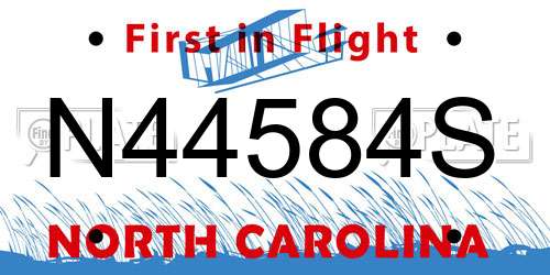 N44584S North Carolina License Plate