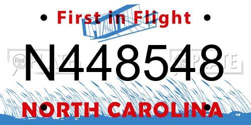 N448548 North Carolina License Plate
