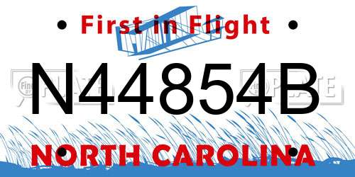 N44854B North Carolina License Plate