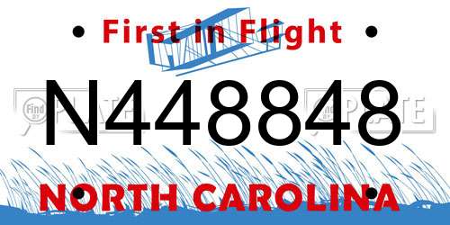 N448848 North Carolina License Plate
