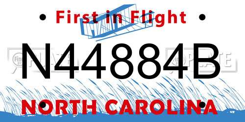 N44884B North Carolina License Plate