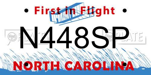 N448SP North Carolina License Plate