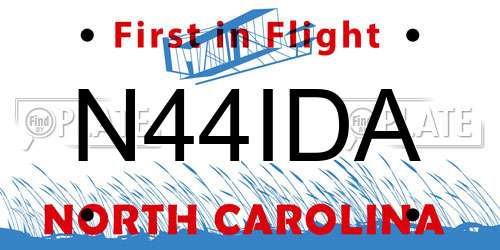N44IDA North Carolina License Plate
