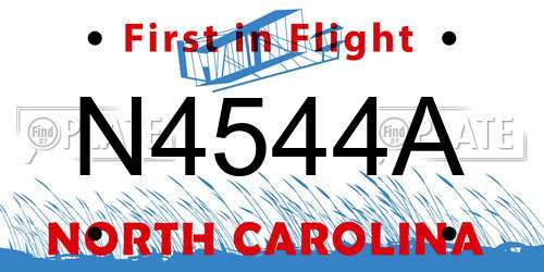 N4544A North Carolina License Plate