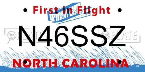 N46SSZ North Carolina License Plate