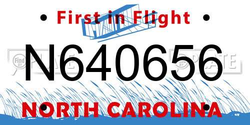 N640656 North Carolina License Plate
