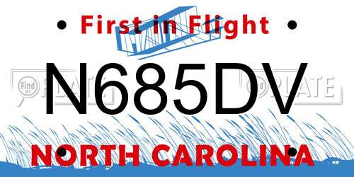 N685DV North Carolina License Plate