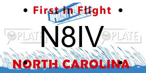 N8IV North Carolina License Plate