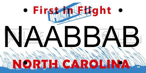 NAABBAB North Carolina License Plate