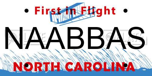 NAABBAS North Carolina License Plate