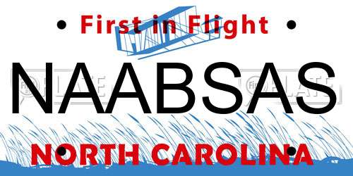 NAABSAS North Carolina License Plate