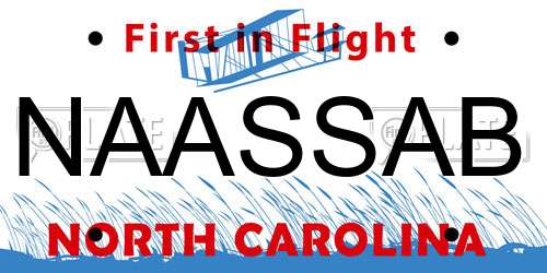NAASSAB North Carolina License Plate