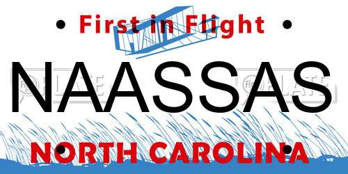 NAASSAS North Carolina License Plate