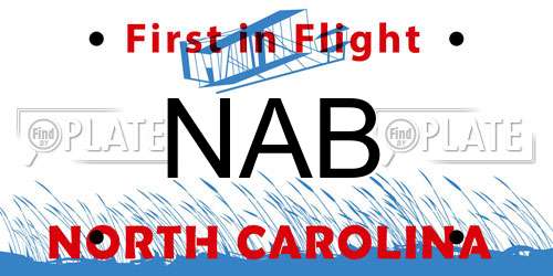 NAB North Carolina License Plate