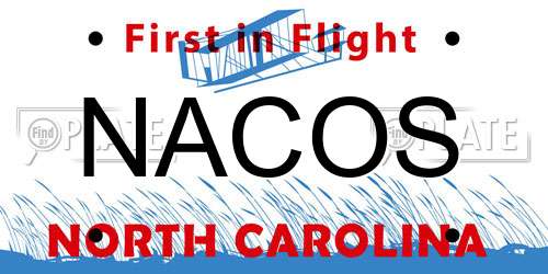NACOS North Carolina License Plate