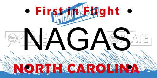 NAGAS North Carolina License Plate