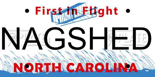 NAGSHED North Carolina License Plate