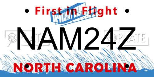 NAM24Z North Carolina License Plate