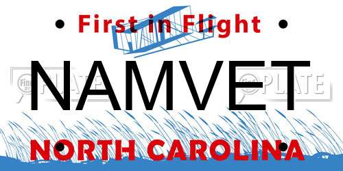NAMVET North Carolina License Plate
