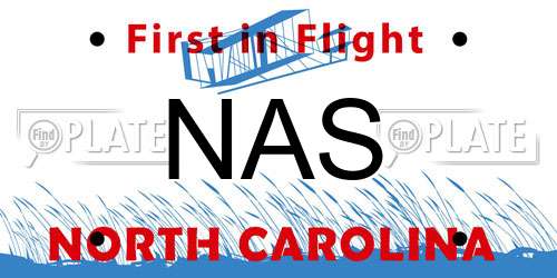 NAS North Carolina License Plate