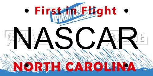 NASCAR North Carolina License Plate