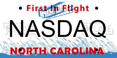 NASDAQ North Carolina License Plate