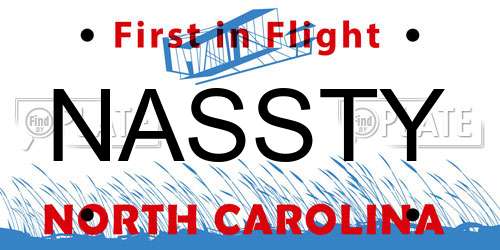 NASSTY North Carolina License Plate