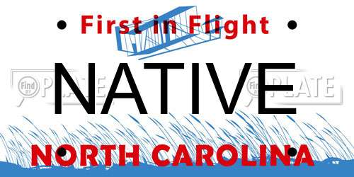 NATIVE North Carolina License Plate