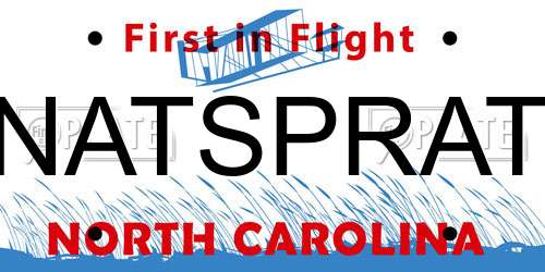 NATSPRAT North Carolina License Plate