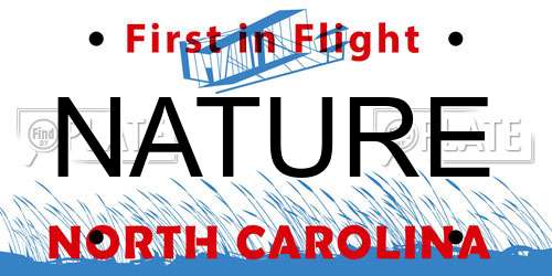NATURE North Carolina License Plate